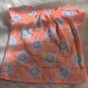 Orange & white floral shirt